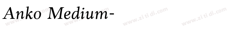Anko Medium字体转换